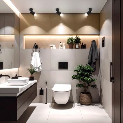 Spot pentru baie Brilagi SELE 1xGU10/30W/230V IP44 negru