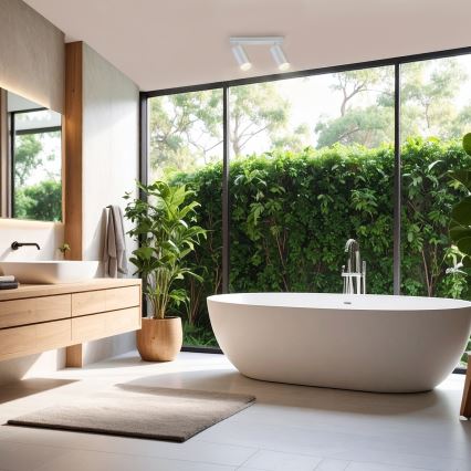 Spot pentru baie Brilagi SELE 2xGU10/30W/230V IP44 argintiu