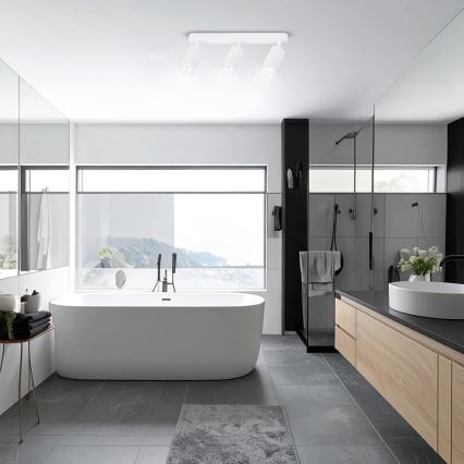 Spot pentru baie Brilagi SELE 3xGU10/30W/230V IP44 alb