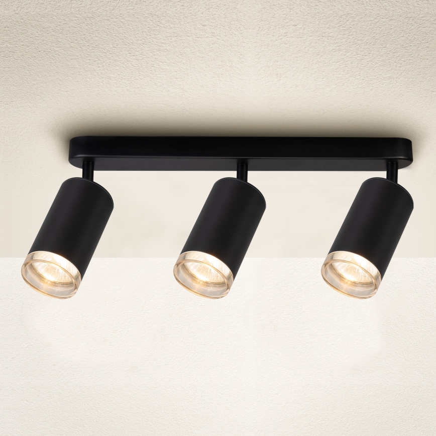 Spot pentru baie Brilagi SELE 3xGU10/30W/230V IP44 negru