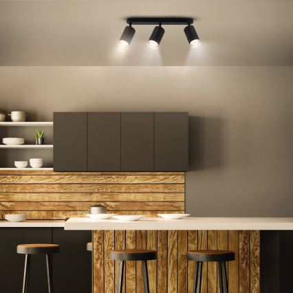 Spot pentru baie Brilagi SELE 3xGU10/30W/230V IP44 negru