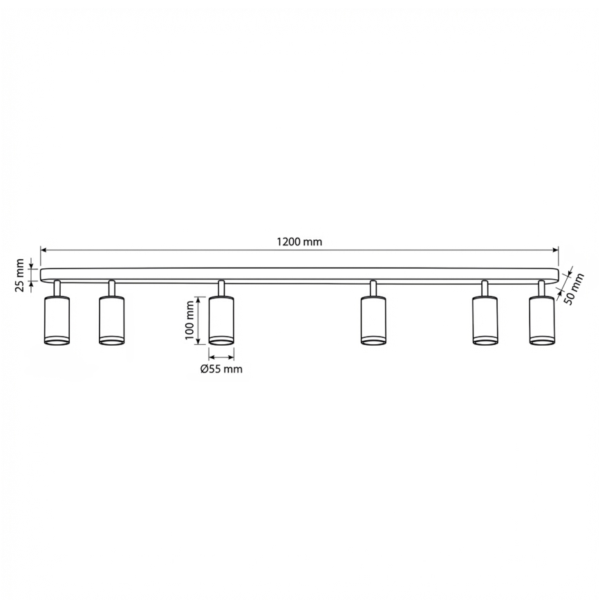 Spot pentru baie Brilagi SELE 6xGU10/30W/230V IP44 negru