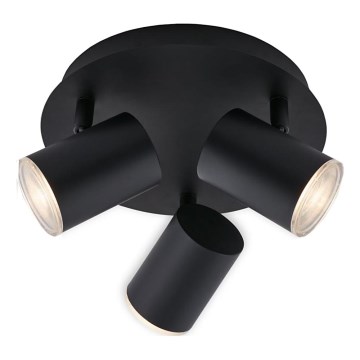 Spot pentru baie Briloner 10476229 3xGU10/5W/230V IP44 negru