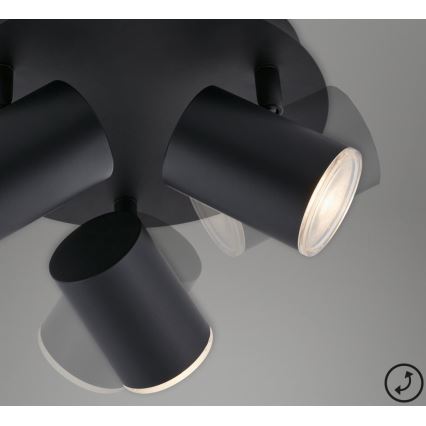 Spot pentru baie Briloner 10476229 3xGU10/5W/230V IP44 negru