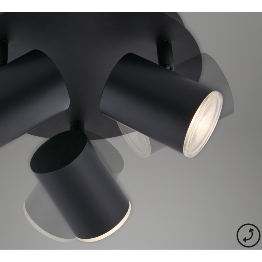 Spot pentru baie Briloner 10476229 3xGU10/5W/230V IP44 negru