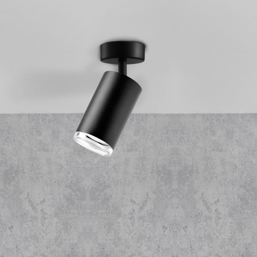 Spot LED RGBW dimerizabil pentru baie TURYN 1xGU10/4,8W/230V 3000K IP44 negru + telecomandă
