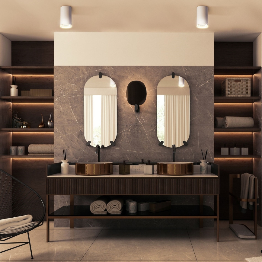 Spot LED RGBW reglabil pentru baie TURYN 1xGU10/6,5W/230V 2700-6500K Wi-Fi IP44 alb