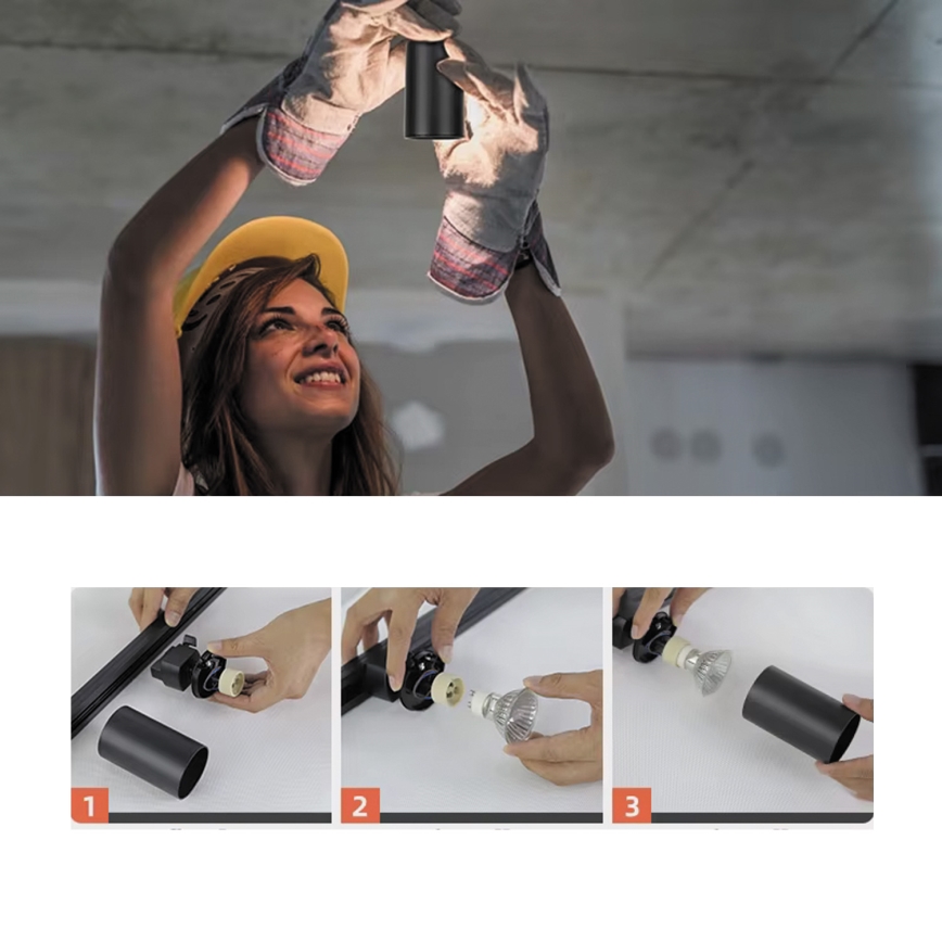 Spot pentru șină monofazată 1xGU10/10W/230V, alb