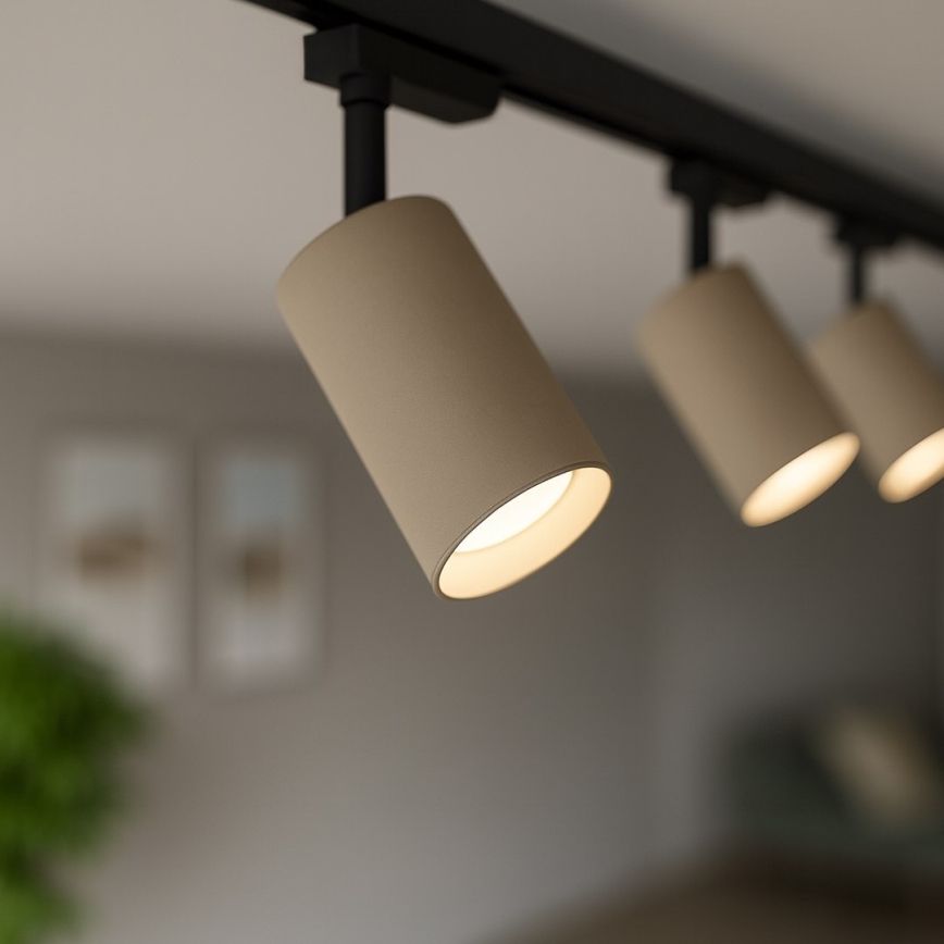 Spot pentru șină monofazată PIPE 1xGU10/10W/230V bej