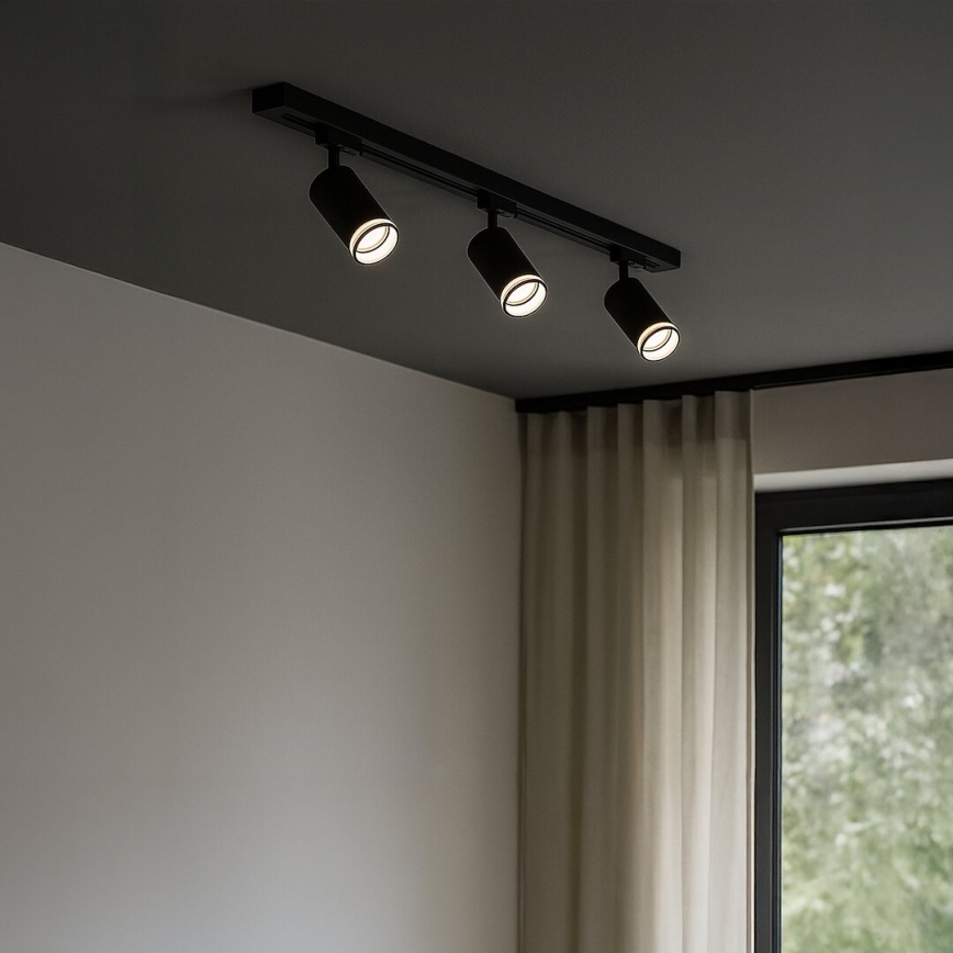 Spot pentru șină monofazată PIPE 1xGU10/10W/230V negru