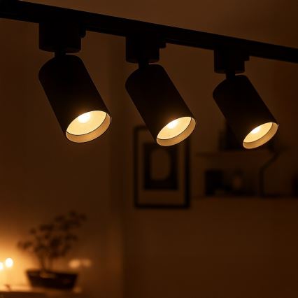 Spot pentru șină monofazată TIGER 1x GU10/10W/230V, negru