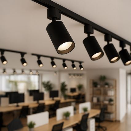 Spot pentru șină monofazată TIGER 1x GU10/10W/230V, negru