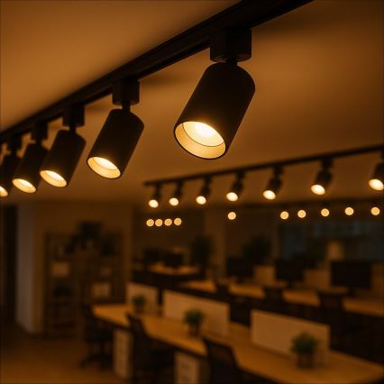 Spot pentru șină monofazată TIGER 1x GU10/10W/230V, negru