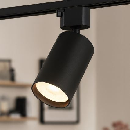 Spot pentru șină monofazată TIGER 1x GU10/10W/230V, negru