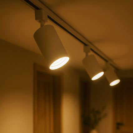 Spot pentru șină monofazată TIGER 1xGU10/10W/230V, alb