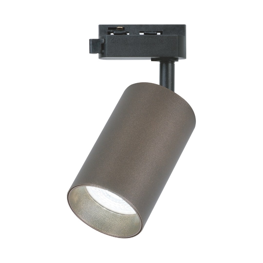 Spot pentru șină monofazică PIPE 1xGU10/10W/230V, maro