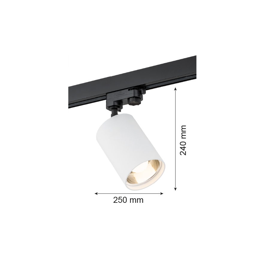 Spot pentru sistem de șină Argon 4305 BERGEN 1xE27/15W/230V alb