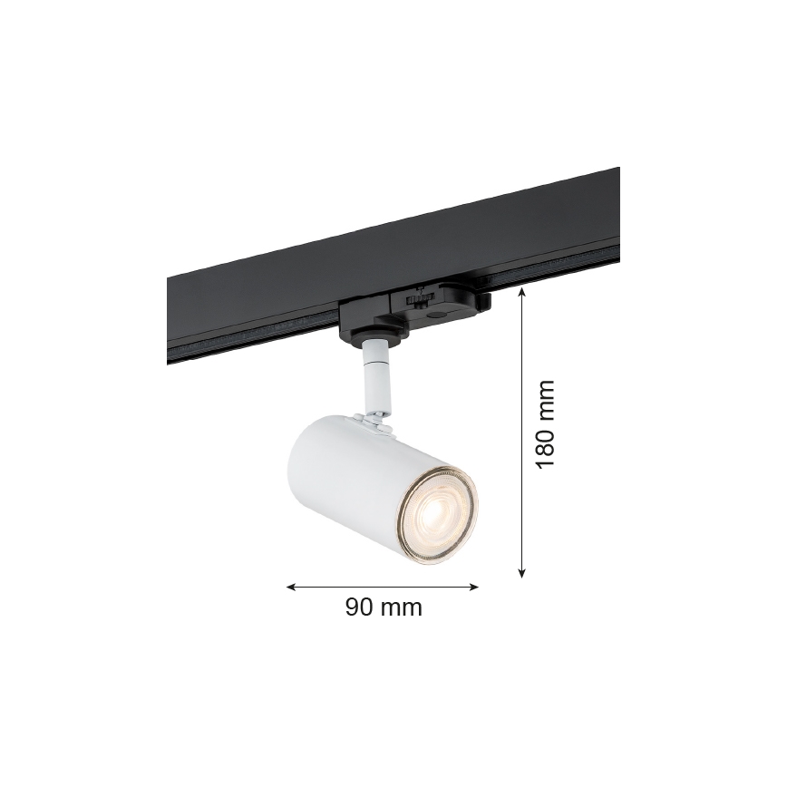 Spot pentru sistem de șină Argon 4327 HORTA 1xGU10/5W/230V alb