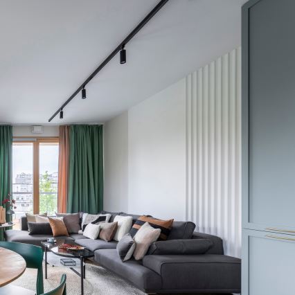 Spot pentru sistem de șină MARIBEL 3xGU10/10W/230V +1 m sistem de șină negru