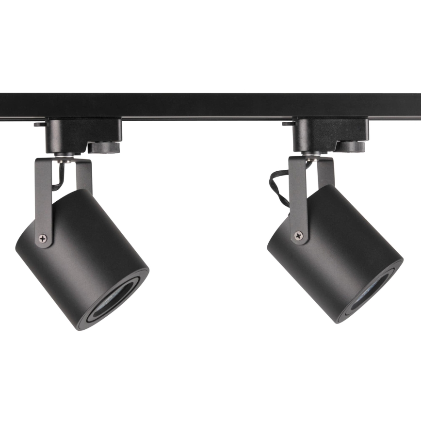 Spot pentru sistem de șină MINOR 3xGU10/10W/230V + 1 m sistem de șină negru