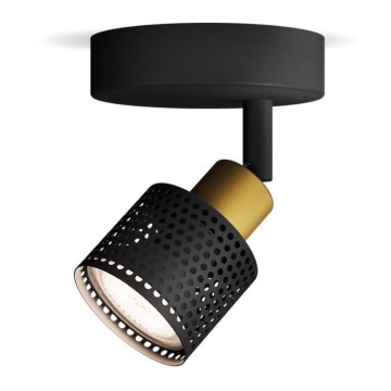 Spot Philips NIALL 1xGU10/5W/230V negru/alamă