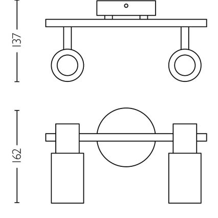 Spot Philips PALMS 2xE14/25W/230V