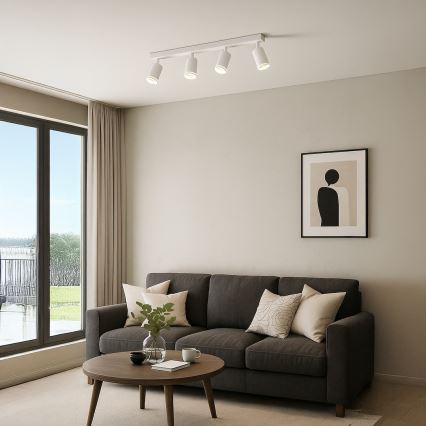 Spot PIPE 4xGU10/10W/230V alb