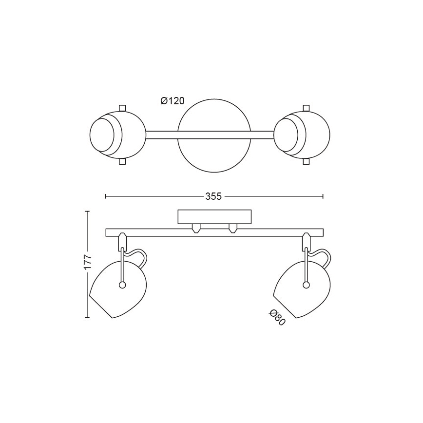 Spot PLANET 2xLED/4,2W/230V Philips Lirio 57032/31/P0