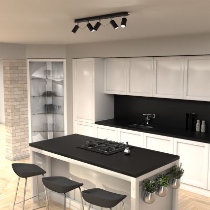 Spot PRESTON 5xGU10/40W/230V negru