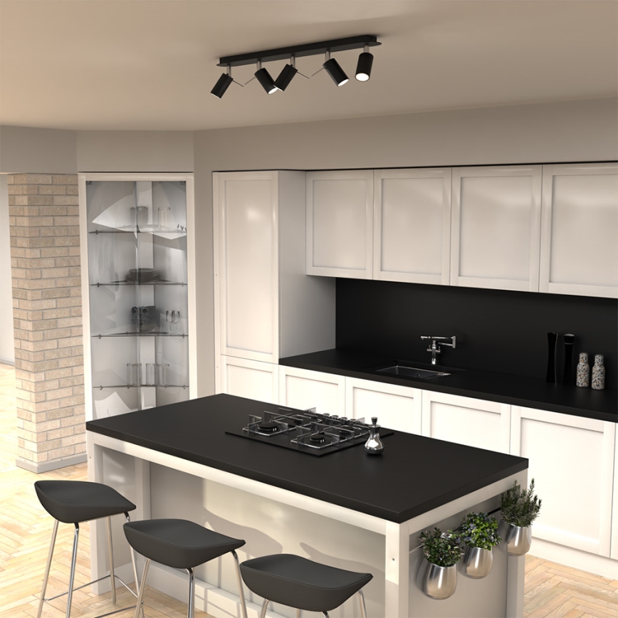 Spot PRESTON 5xGU10/40W/230V negru