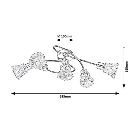 Spot Rabalux 5xE14/40W/230V