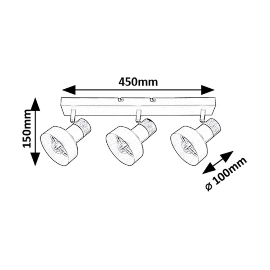 Spot Rabalux 3xE14/15W/230V