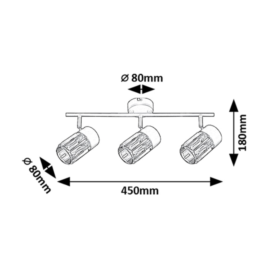 Spot Rabalux 3xE14/15W/230V