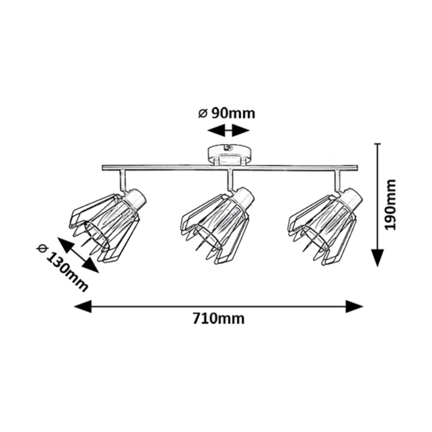 Spot Rabalux 3xE14/40W/230V