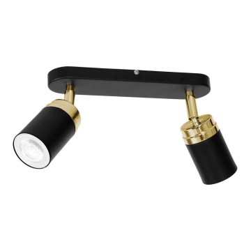 Spot RENO 2xGU10/60W/230V negru/auriu