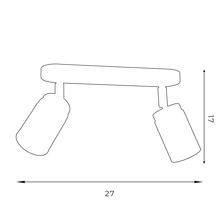 Spot RENO 2xGU10/60W/230V negru/auriu