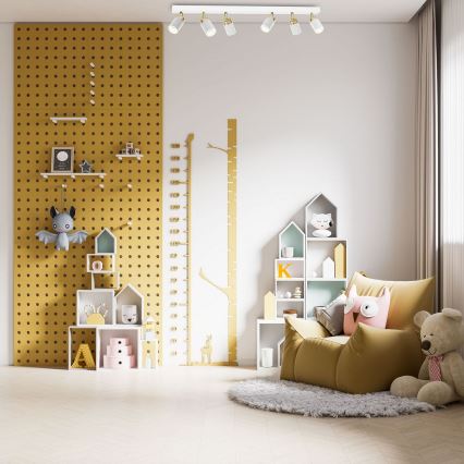 Spot RENO 6xGU10/60W/230V alb/auriu