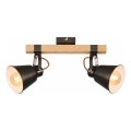 Spot RETRO 2xE27/40W/230V, maro