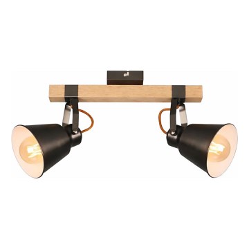 Spot RETRO 2xE27/40W/230V, maro