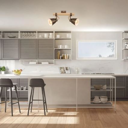 Spot RETRO 2xE27/40W/230V, maro