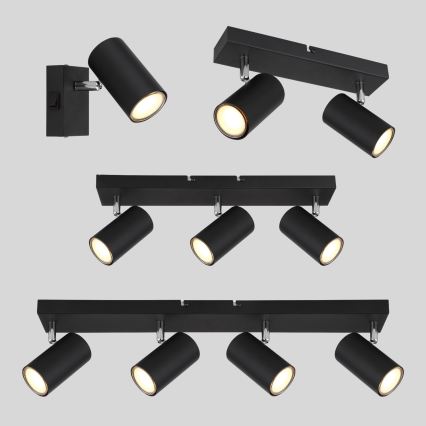 Spot 3xGU10/35W/230V neagră Globo