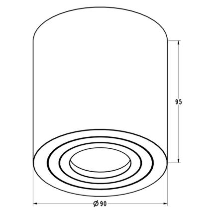 Spot RONDIP SL 1xGU10/50W/230V IP44 negru Zuma Line
