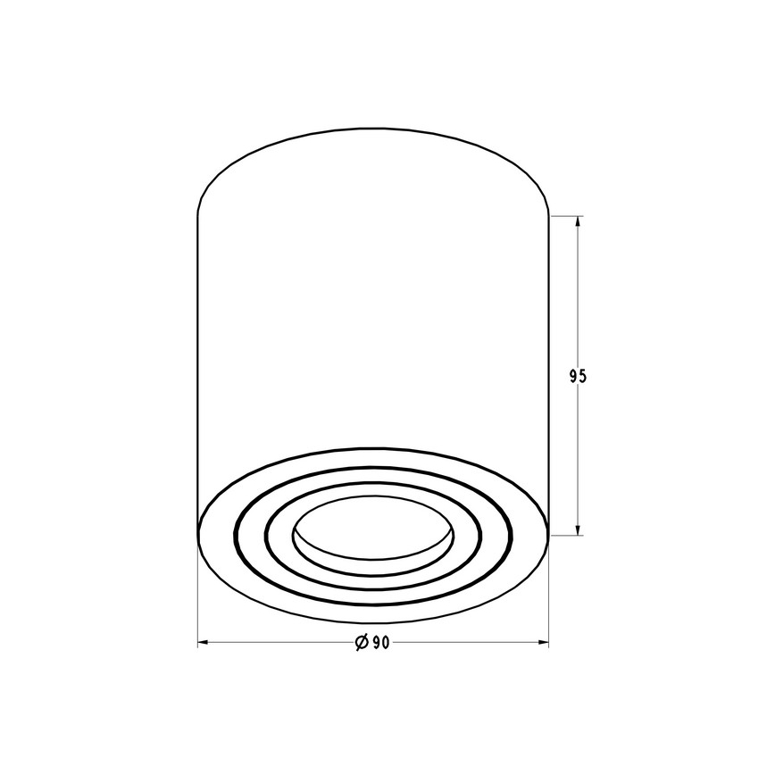Spot RONDIP SL 1xGU10/50W/230V IP44 negru Zuma Line