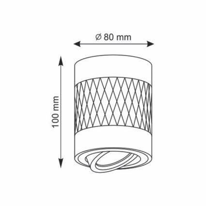 Spot RUBIN 1xGU10/10W/230V negru