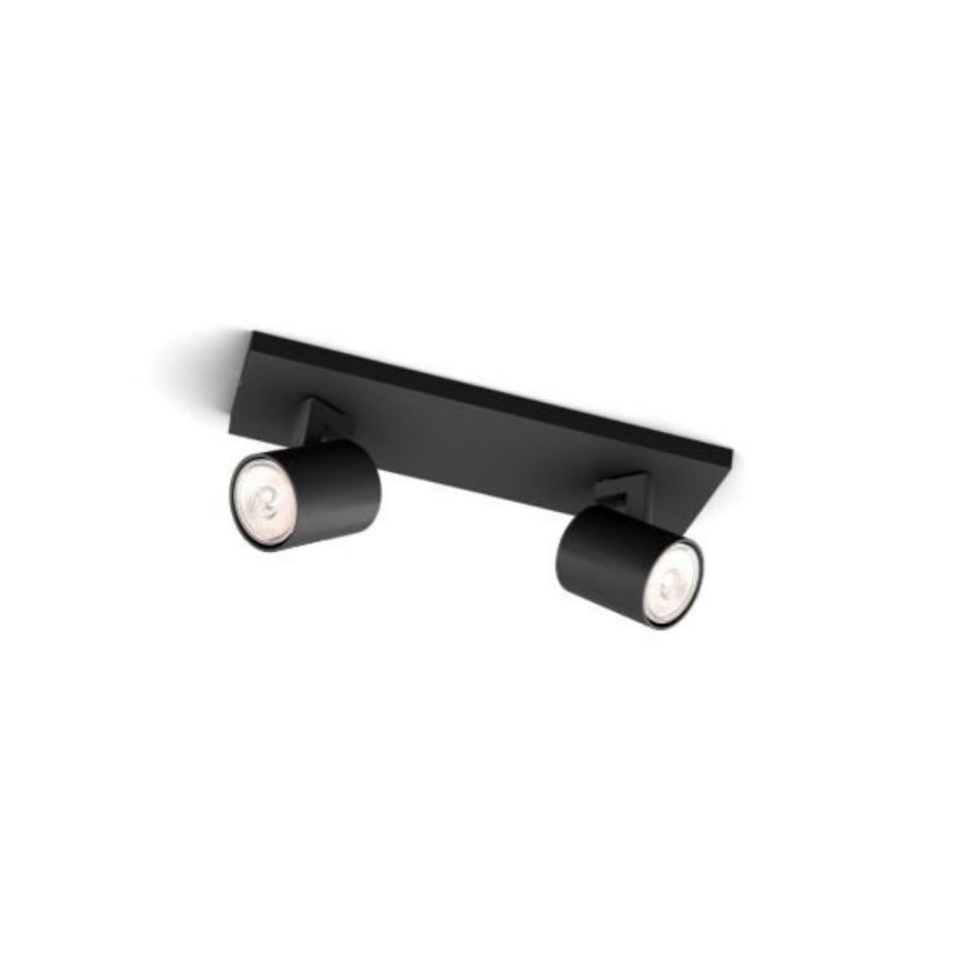 Spot RUNNER 2xGU10/20W/230V negru Philips