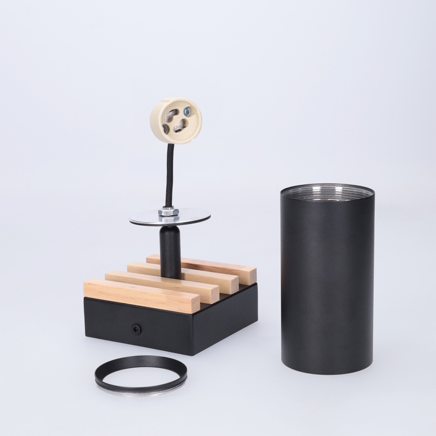 Spot SELE WOOD ACOUSTIC 1xGU10/30W/230V negru/lemn - Brilagi