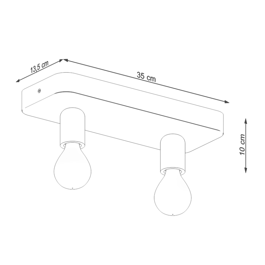 Spot TAVO 2xE27/15W/230V beton