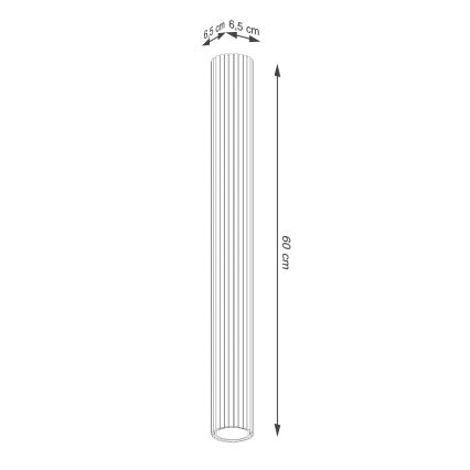 Spot KARBON 1xGU10/10W/230V 60 cm roșu