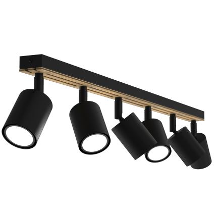 Spot TERRA 6xGU10/8W/230V negru