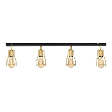 Spot TUBE 4xE27/15W/230V auriu/negru
